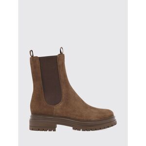 Gianvito Rossi Women Suede Chelsea Ankle Boots Gianvito Rossi With Lug Sole
